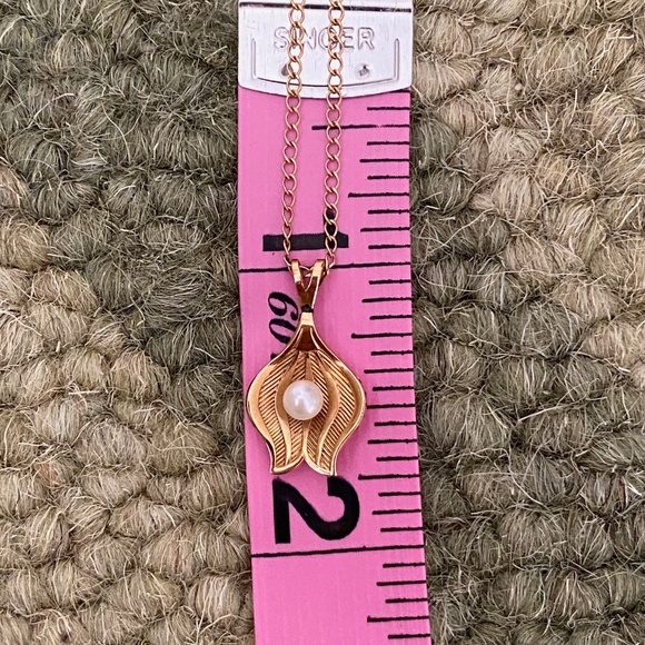 VTG I Van Dell I 14K Gold Filled Necklace with Pearl - Picture 5 of 16